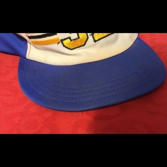 VINTAGE #32 Snapback Hat White/Blue/Gold Cap USA - Picture 7 of 8